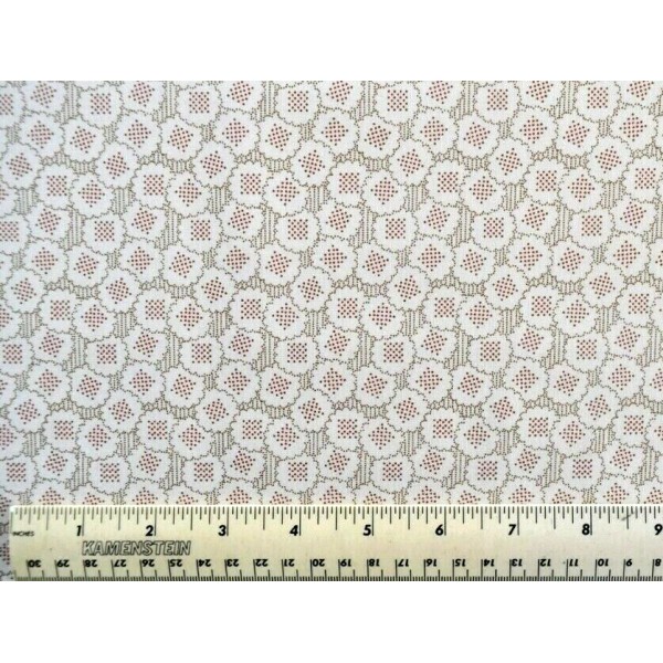 Andover Downtown Abbey Red pin dot squares circles By the