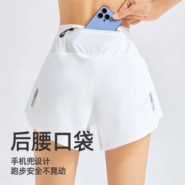 Andar 5-Pocket Sports Shorts: Breathable, Sweat-Wicking, Quick-Dry, Anti-Exposure for Fitness & Running (Summer Edition) L/Gray 3ea