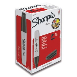 SHARPIE Marcador permanente grueso negro 12 chisel