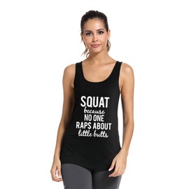 FANNOO Tank Tops for Women-Womens Funny Saying Fitness Workout Racerback Tank Tops Sleeveless Shirts