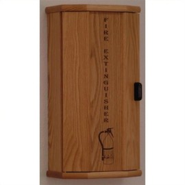 Wooden Mallet Fire Extinguisher Cabinet in Light Oak