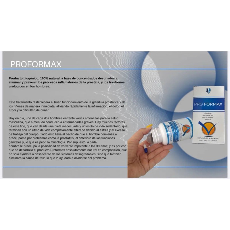 Pro Formax - 20 Capsulas Sin Sabor