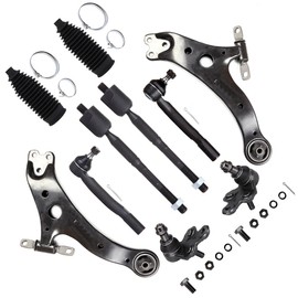 SCITOO 10pcs Front Suspension Kit Lower Control Arm Assembly Lower Ball Joint Outer Inner Tie Rod End w/Boot For 2004-2006 For Lexus ES330 2004-2006 For Toyota Camry 2004-2008 For Toyota Solara