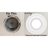 6 Pack Gloss White Goof Trim Ring for 6" Inch