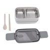Bento Box 304 Stainless Steel Microwaveable with Chopsticks and Spoon