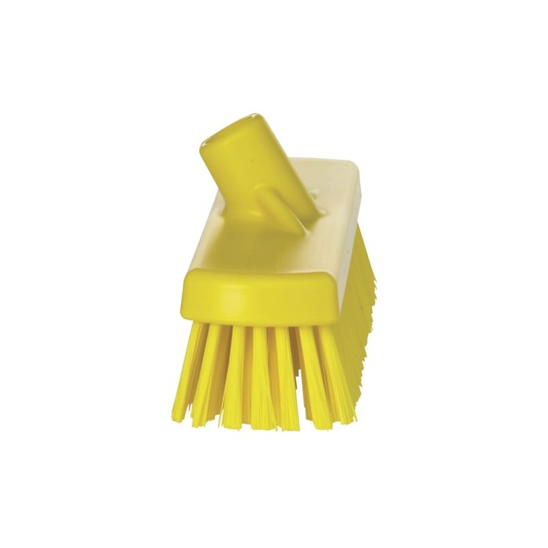 Vikan 70606 Deck Scrub, 11-3/4" Polyester Bristle, Yellow