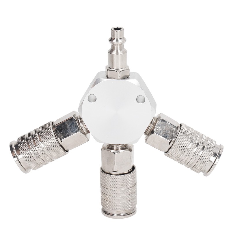 3 Way Air Splitter 1/4 Inch NPT Male Thread 3