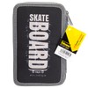Idena 20123 Triple Pencil Case with 3 Zip Compartments Skateboard