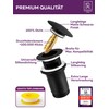 Black Sink Drain Fitting with Overflow - Pop Up Drain