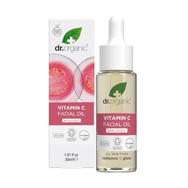 Dr. Organic Guava Vitamin C Moisture Boosting Oil | Hydrating & Brightening for Dull, Dehydrated Skin, With Tropical Guava Extract, 100% Natural Origi