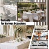 12 Pack White Tablecloths for Rectangle Tables, 60 x 126