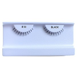 100 Pairs 100% Human Hair False Eyelashes Natural Black #33