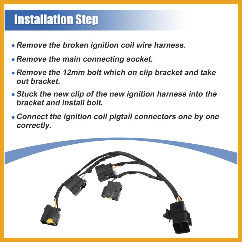 Partuto Ignition Coil Wire Harness for Kia Rio 12-14 for
