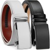 YOORAN Men's Belt Ratchet Leather Belt Automatic for Suit Business