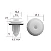 Boston BC5327 Auto Parts Trim Clips, White, 10 per Bag