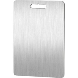 Sonhomay Titanium Cutting Board, Stainless Steel Cutting Boards, Premium Titanium Cutting Boards For Kitchen, Double-Sided Food Grade Metal Chopping Board, Titanium Cutting Mat Cutting Edge Hygiene