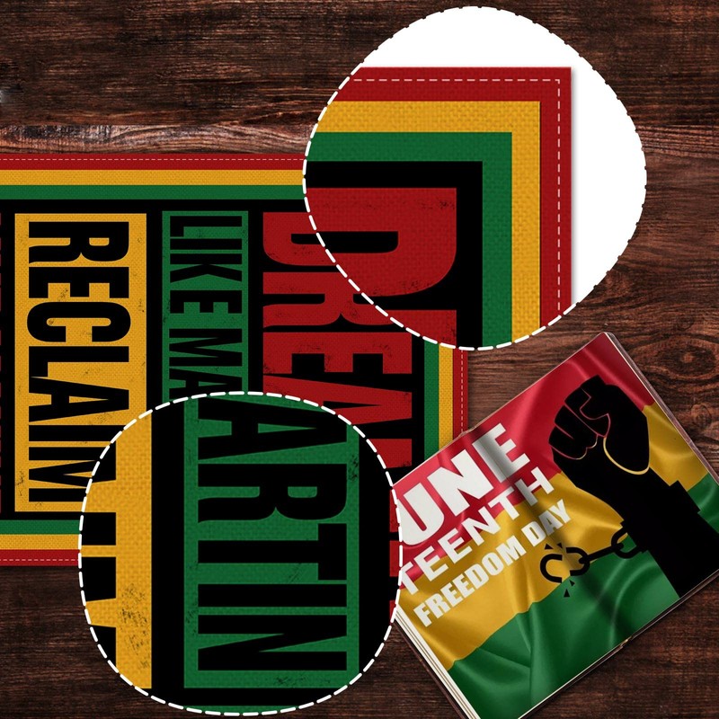 Nepnuser Juneteenth Table Runner Black History Month Kwanzaa African American