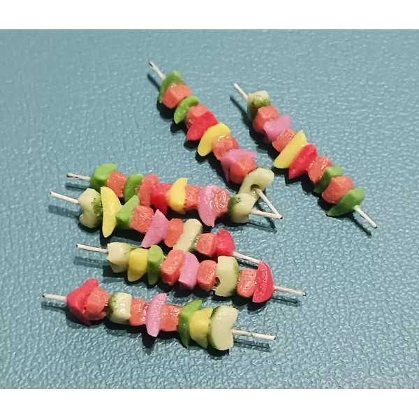 Bright deLights Shish-Kabobs - 6pc Dollhouse Miniature 1:12 Scale Fast