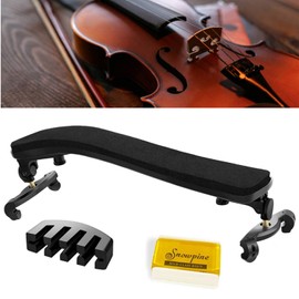 SUEWIO SUEWIO Violin Shoulder Rest for 4/4-3/4 Size, with Collapsible and Height Adjustable Feet, Including a Violin Practice Mute