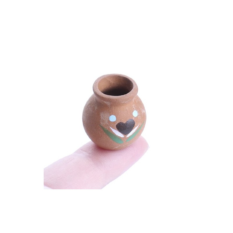 Fun and Functional Hand Painted Miniature Clay Pots for Displays,