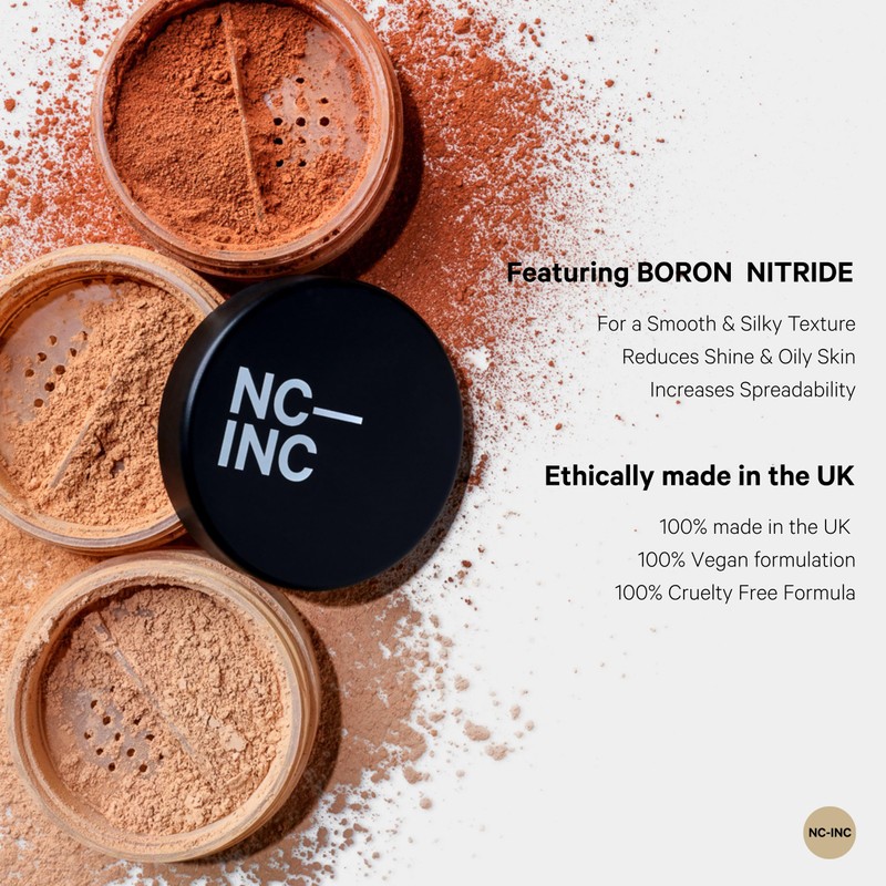 NC-INC Mineral Powder Foundation, Sun-Kissed Beige 9, Buildable Coverage 8g