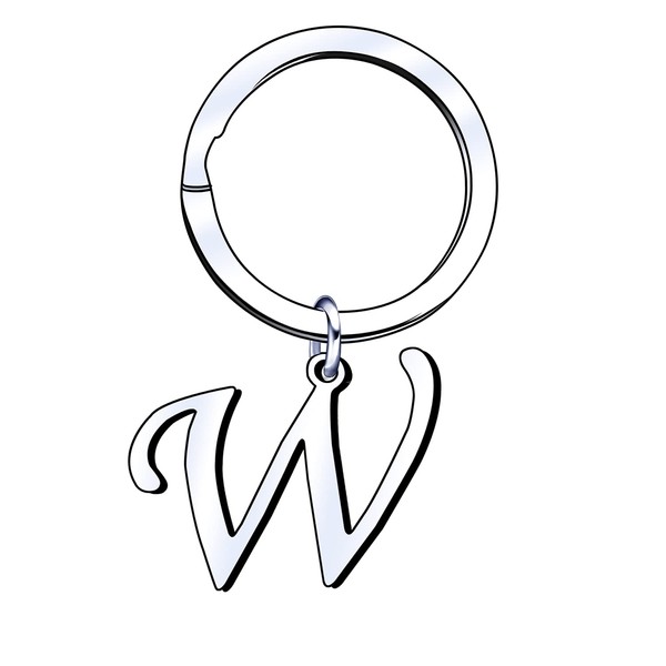 Silver Letter A-Z Keyring for Key for Women Men Women
