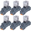 6PCS Electromagnetic Power Relay, 8-Pin 10 AMP 12V DC Relay