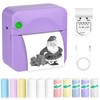 Zeacool Mini Sticker Printer,Mini Pocket Thermal Printer with 11 Rolls