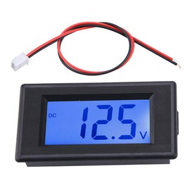 QANYEGN Digital Display Voltage, Two Wire LCD Voltmeter, Voltage Monitor Tester with Blue Screen Backlight for Automobiles, Industrial Equipment