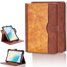 Case Compatible for XPPen Magic Drawing Pad X3 Pro 12.2-inch Tablet Case 360 Degree Rotation Multi-Viewing Angels PU Leather Stand Folio Cover Camera can be Used Brown