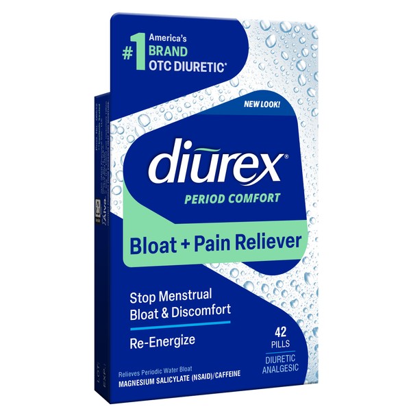 Diurex Water Pills + Pain Relief - Relieve Water Bloat,