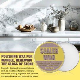 Soapstone Wax, Condition, Seal, and Protect Natural Stone, Slate, Quartz Stone, Ceramic Tile, Granite, Concrete Countertops and Surfaces, Natural Carnauba & Beeswax and Stone Wax