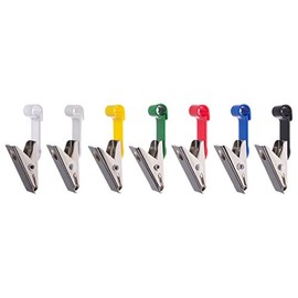 Karteo® Crocodile Clip Metal Clips with Plastic Holder Blue for ID Card Holder Card Holder Card Holder