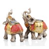 Wisifayardin Wealth Lucky Elephant Figurine with Trunk Up Elephant Statue