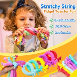 Sensory Fidget Toys Kids Toddlers - 24Pcs Textured Squishy Fidget Toys with Suction Toys Stretchy Toys for Autistic Children, Quiet Fidgets for Classroom, Sensory Calming Toys for Kids Autism ADHD