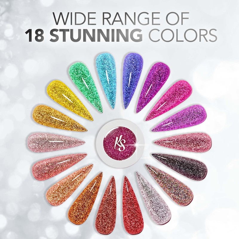 Kiara Sky Acrylic Powder DiamondFX Reflective Glitter with Sparkle Diamond