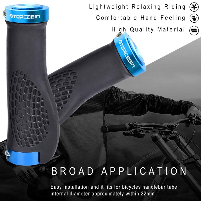 TOPCABIN 1 Pair of Bicycle Grips, Two Ends Screw Grips,