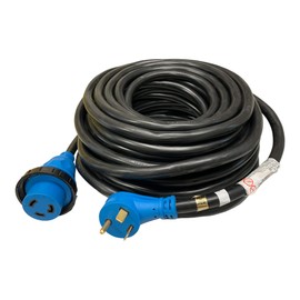 AMP UP RV 125 Volt 30 Amp x 75', TT-30 x L5-30 Adapter Extension Cord, Generator, Campers - 95472