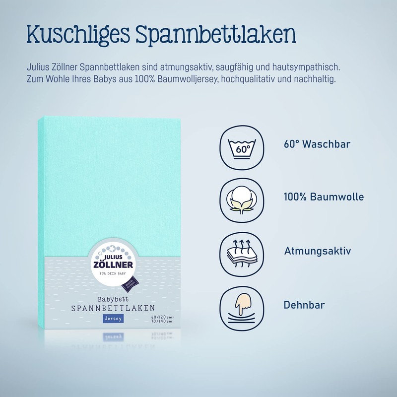 Julius Zöllner Fitted Sheet for Children’s Bed Double Pack