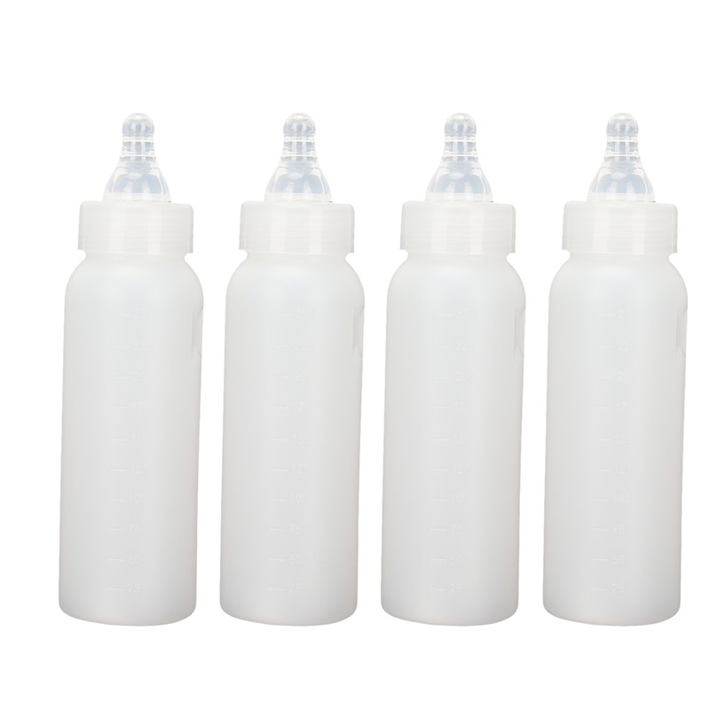 10pcs Small Animal Feeding Bottle Soft Silicone Nipple Thickened Pet