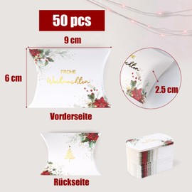 MEJOSER Pack of 50 Christmas Gift Boxes Small Christmas Candy Boxes Christmas Boxes Packaging for Filling Gift Boxes DIY Party Decoration
