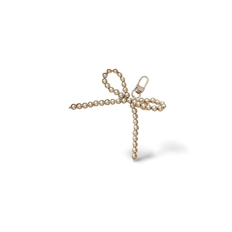 XAM Y2k Charm Sweet Pearl Bow Keychains for Women Creative