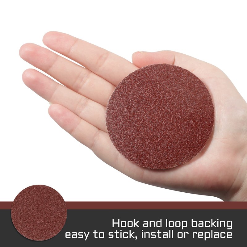 LEONTOOL Sanding Discs 3 Inch 100 Grit Hook and Loop
