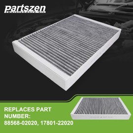 partszen Activated Carbon Cabin Air Filter Fit for Volvo XC60 2018-2023, S60 V60 2019-2023, S90 2017-2023, V90 Cross Country 2017-2023 Replace 31407748 CF12155