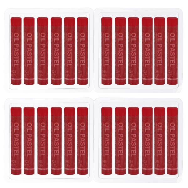 PATIKIL Red Oil Pastels, 24Pcs Soft Oil Crayons Creamy Pastels