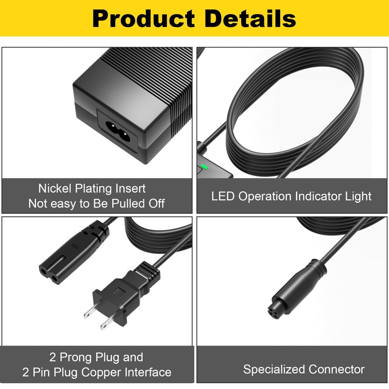 63V Charger for Segway Ninebot Compatible with Segway Ninebot S/S-MAX/Mini