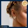 IMPERO JEWELRY Aretes En Oro 18k Lamin Con Cristales Corte