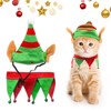 Threetols Dog Christmas Costumes Set, Dog Christmas Outfit Dog Cat