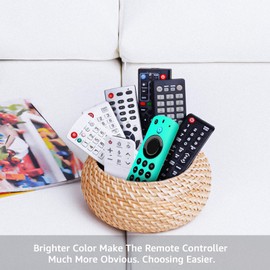 Wevove Silicone Anti-Slip Protective Remote Case 3rd Gen with Lanyard, Cover Glow in The Dark (Glow Yellow, Glow Blue,Sky Blue)