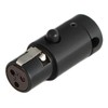 Cable Techniques CT-LPS-TA3-K LPS Low-Profile Mini-XLR TA3 Connector - Black